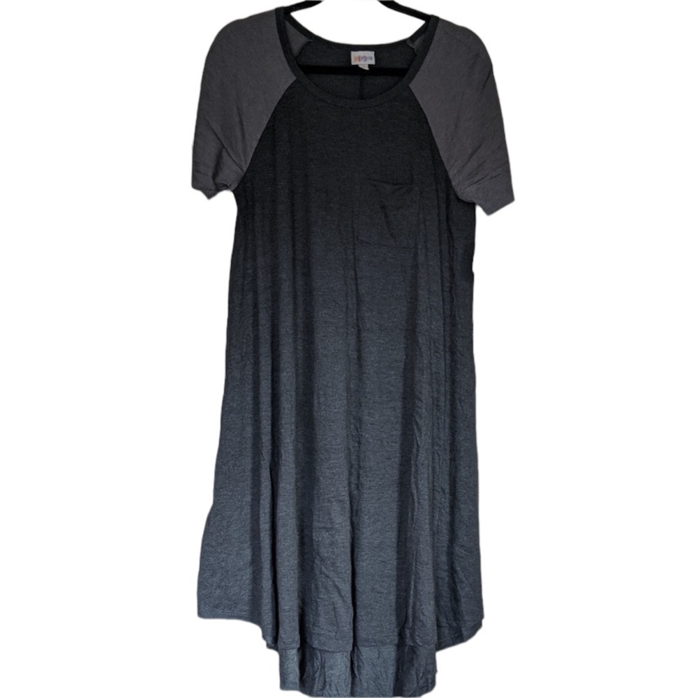 LULAROE Carly A-line Dress Grey M 10-12